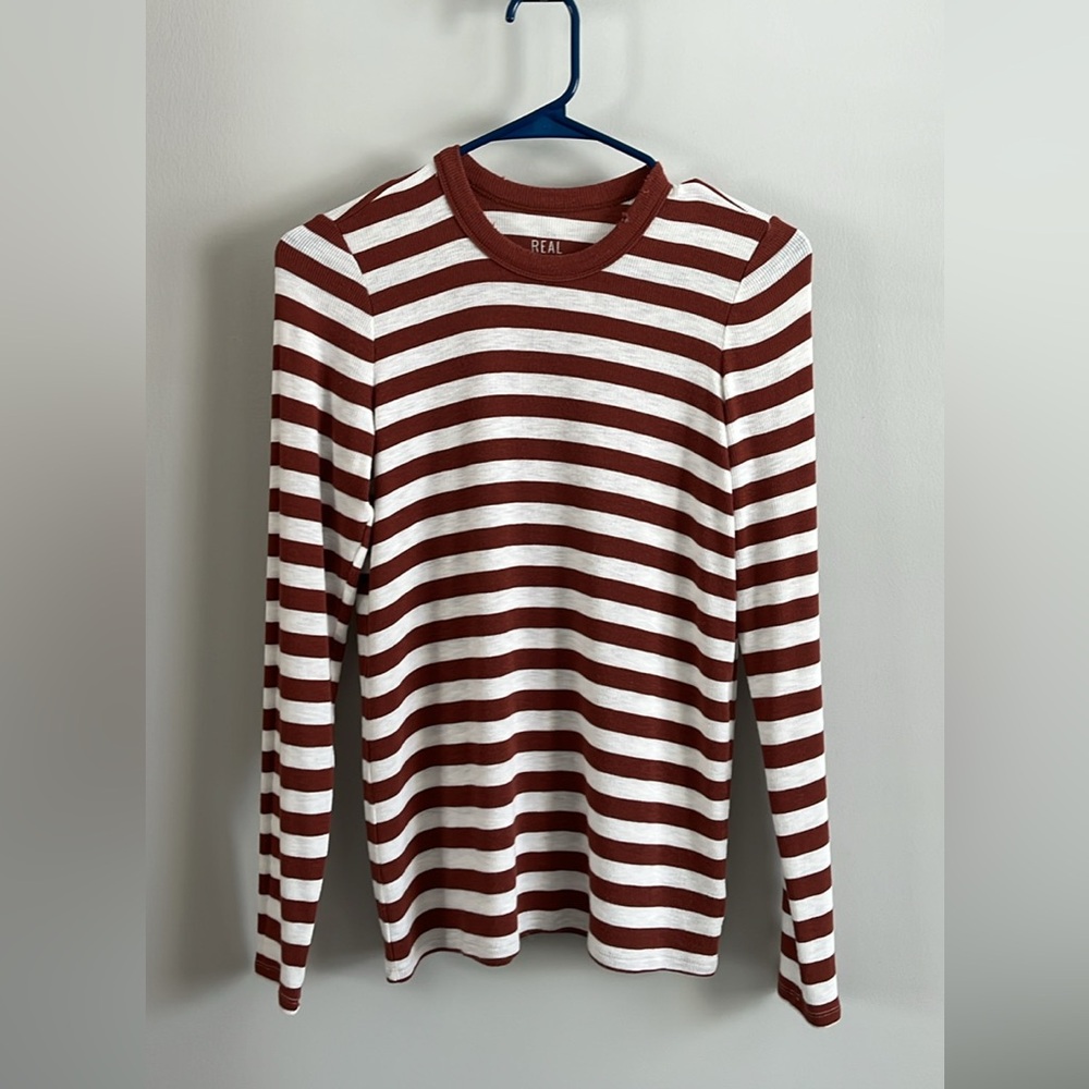 Aerie Real Soft Ribbed Striped Long Sleeve